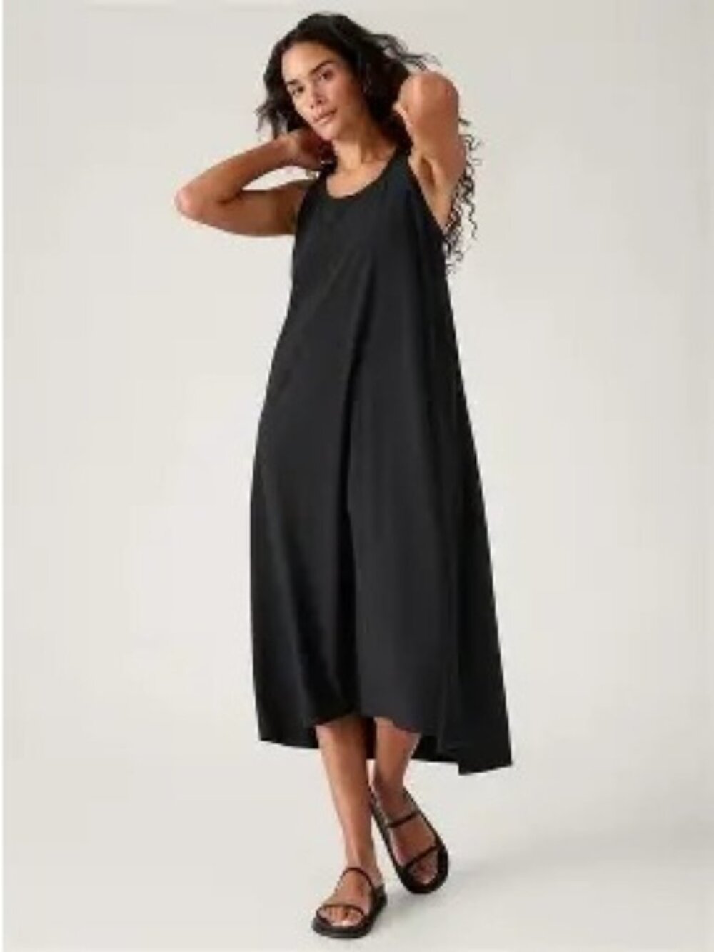 Athleta Presidio Traveler Maxi Dress in Black Size Large